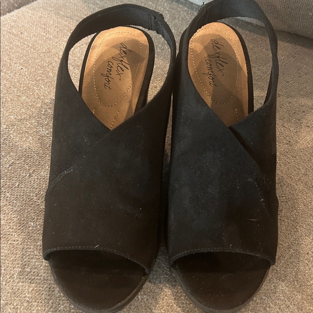 Black Slingback Sandals